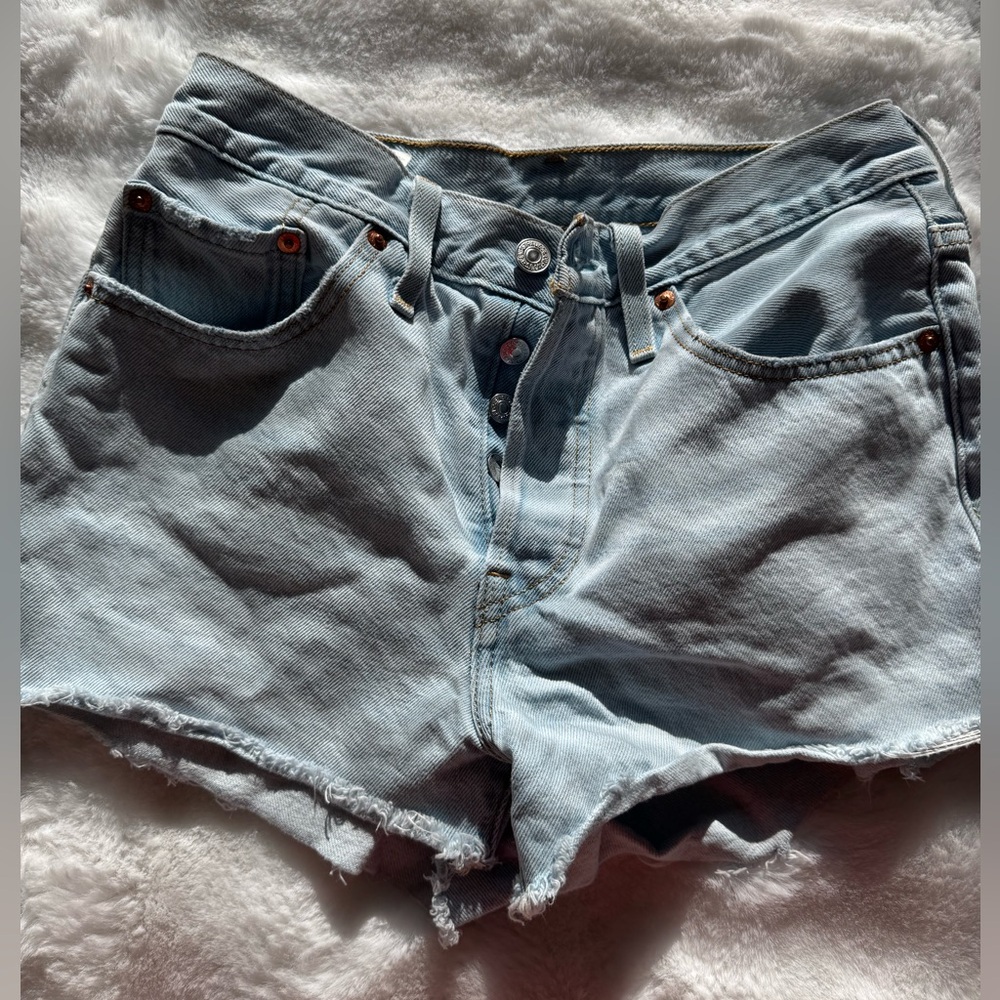 Levi's 501 Light Wash Jean Shorts